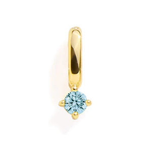 BLUE ZIRCON CHARM - GOLD
