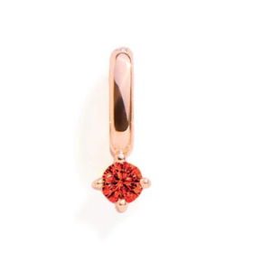 GARNET CHARM - ROSE GOLD