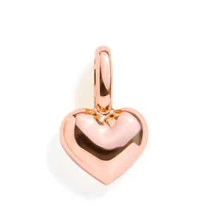 PUFFY HEART CHARM - ROSE GOLD