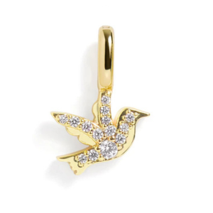 PAVE BIRD REMEMBRANCE CHARM - GOLD