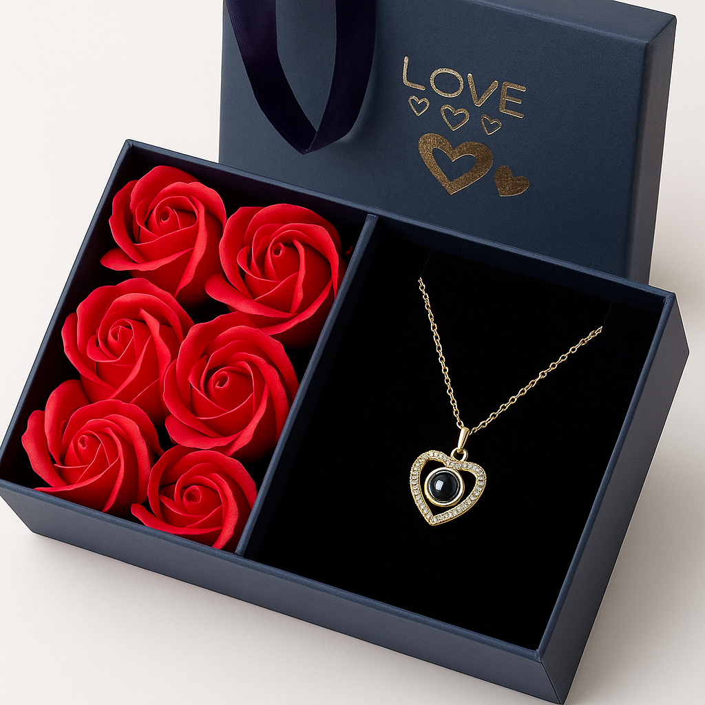 Personalized Pavé Heart Necklace