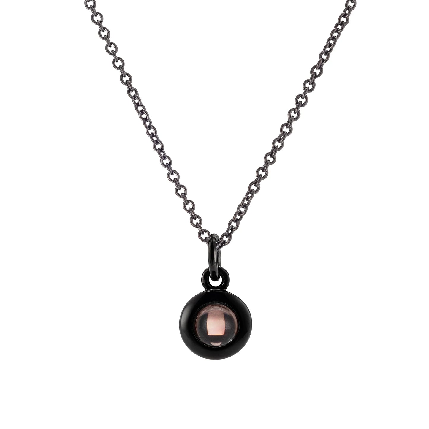 Personalized Circle Photo Projection Necklace