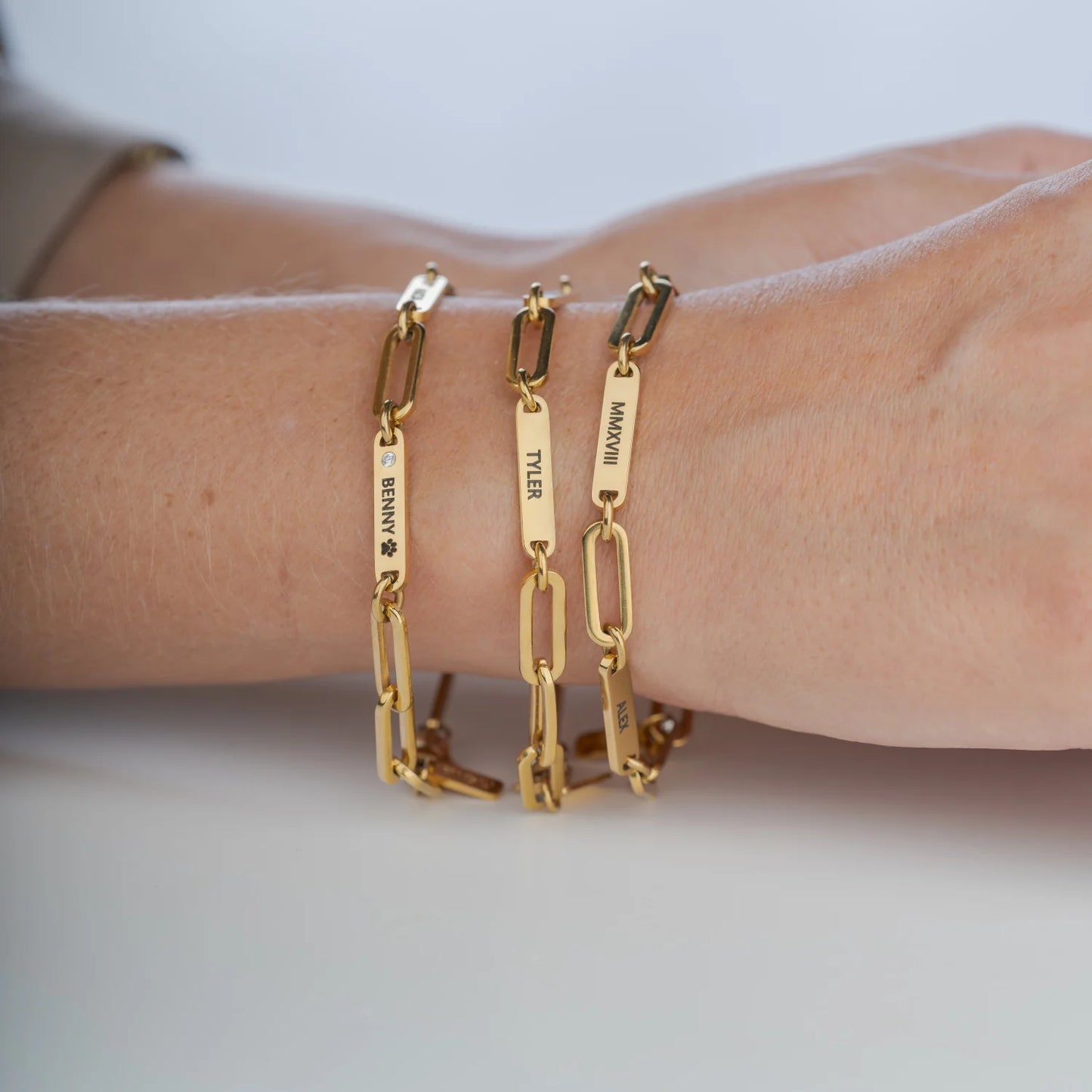 Matilde Engravable Nameplate Bracelet