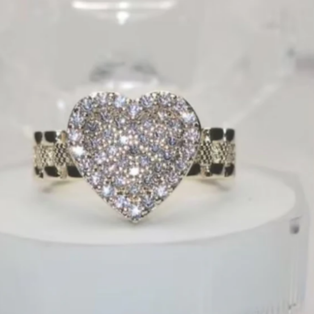 DMND HEART ROLEX RING