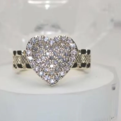 DMND HEART ROLEX RING