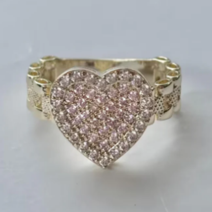 DMND HEART ROLEX RING