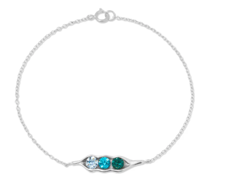 Birthstone Pea in a Pod Gold Bracelet