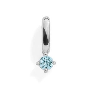BLUE ZIRCON CHARM - SILVER