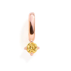YELLOW TOPAZ CHARM - ROSE GOLD