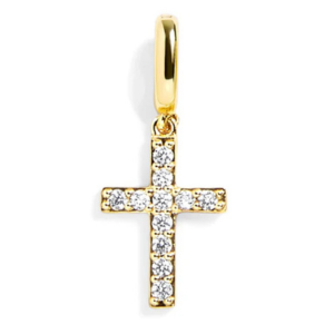 PAVE CROSS CHAIN - GOLD