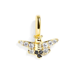 CRYSTAL BEE CHARM - GOLD