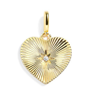 HEART MEDALLION CHARM - GOLD