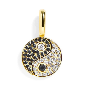 PAVE YIN YANG CHARM - GOLD