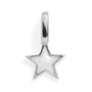 WHITE QUARTZ STAR CHARM - SILVER