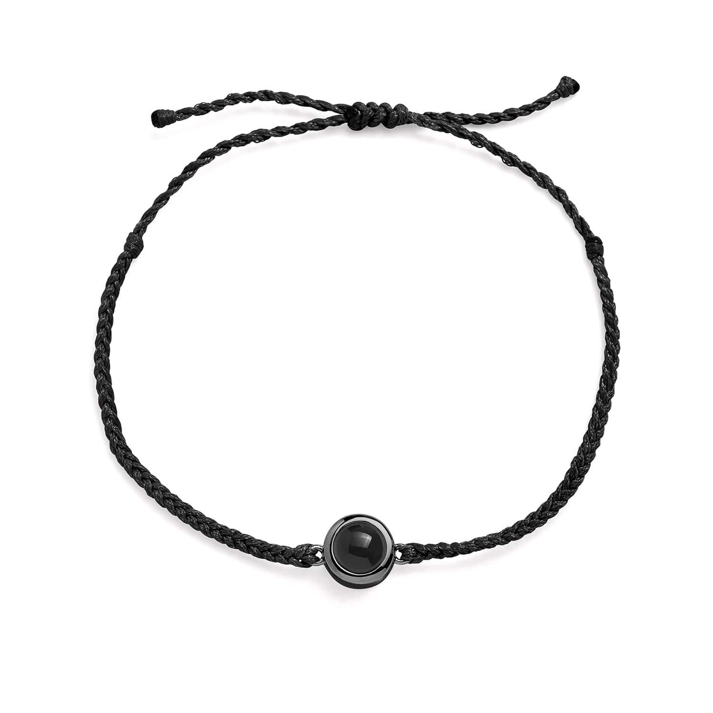 Wool-Accented Personalized Photo Bracelet