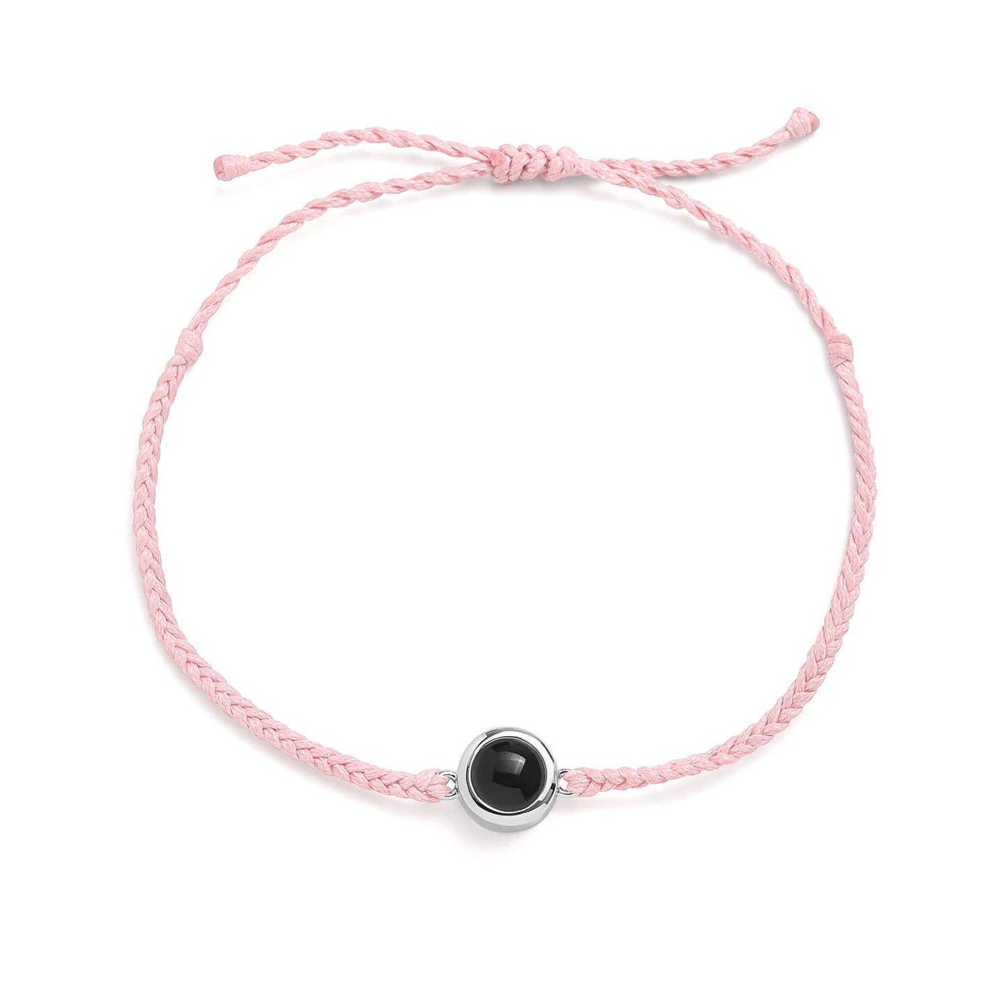 Wool-Accented Personalized Photo Bracelet