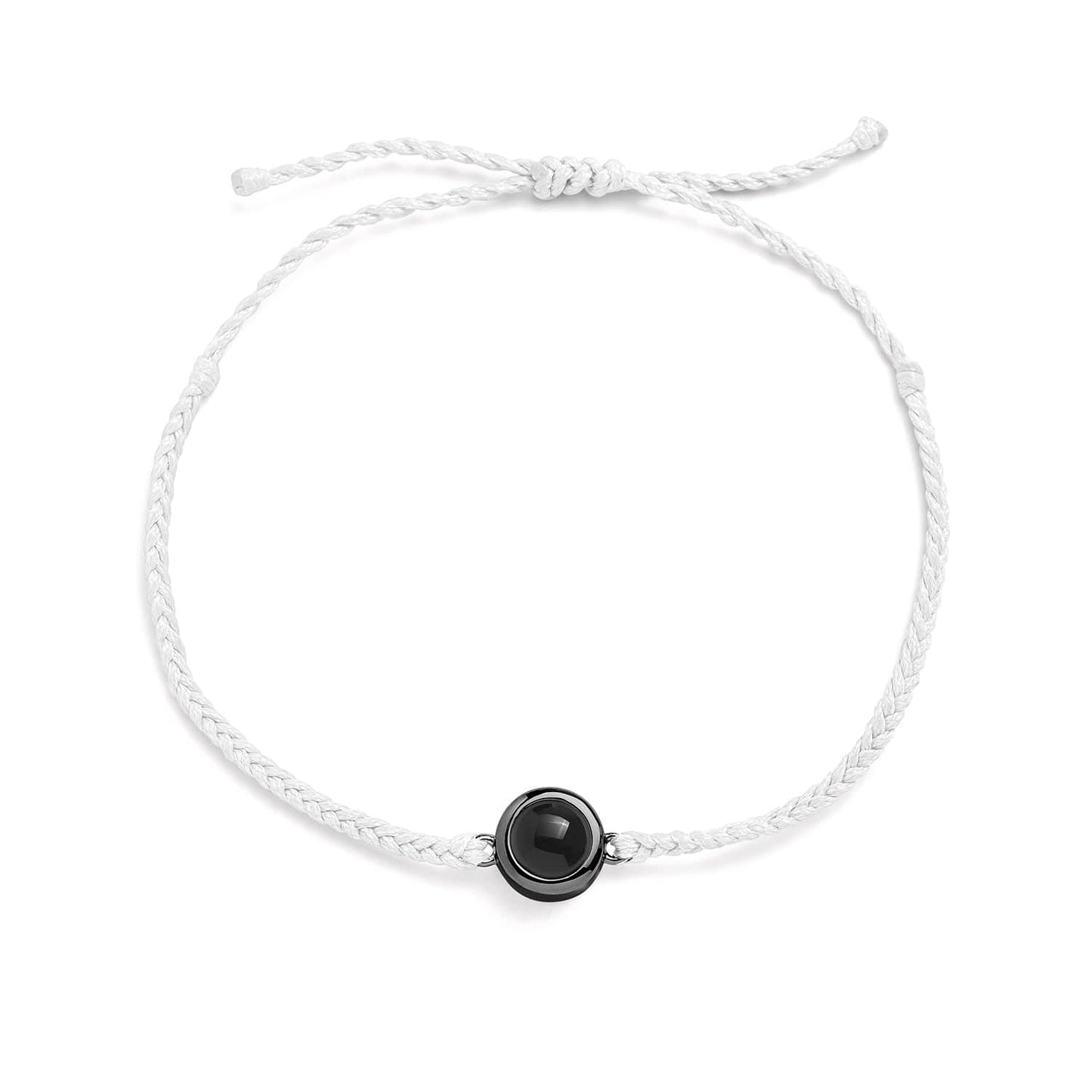 Wool-Accented Personalized Photo Bracelet