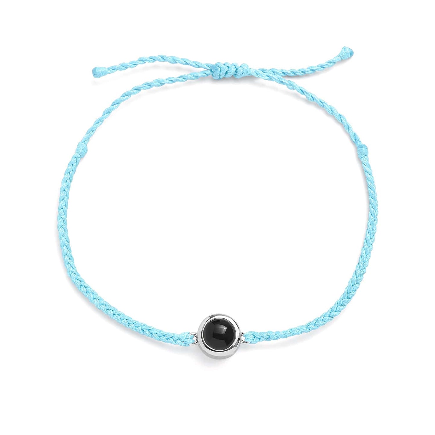 Wool-Accented Personalized Photo Bracelet