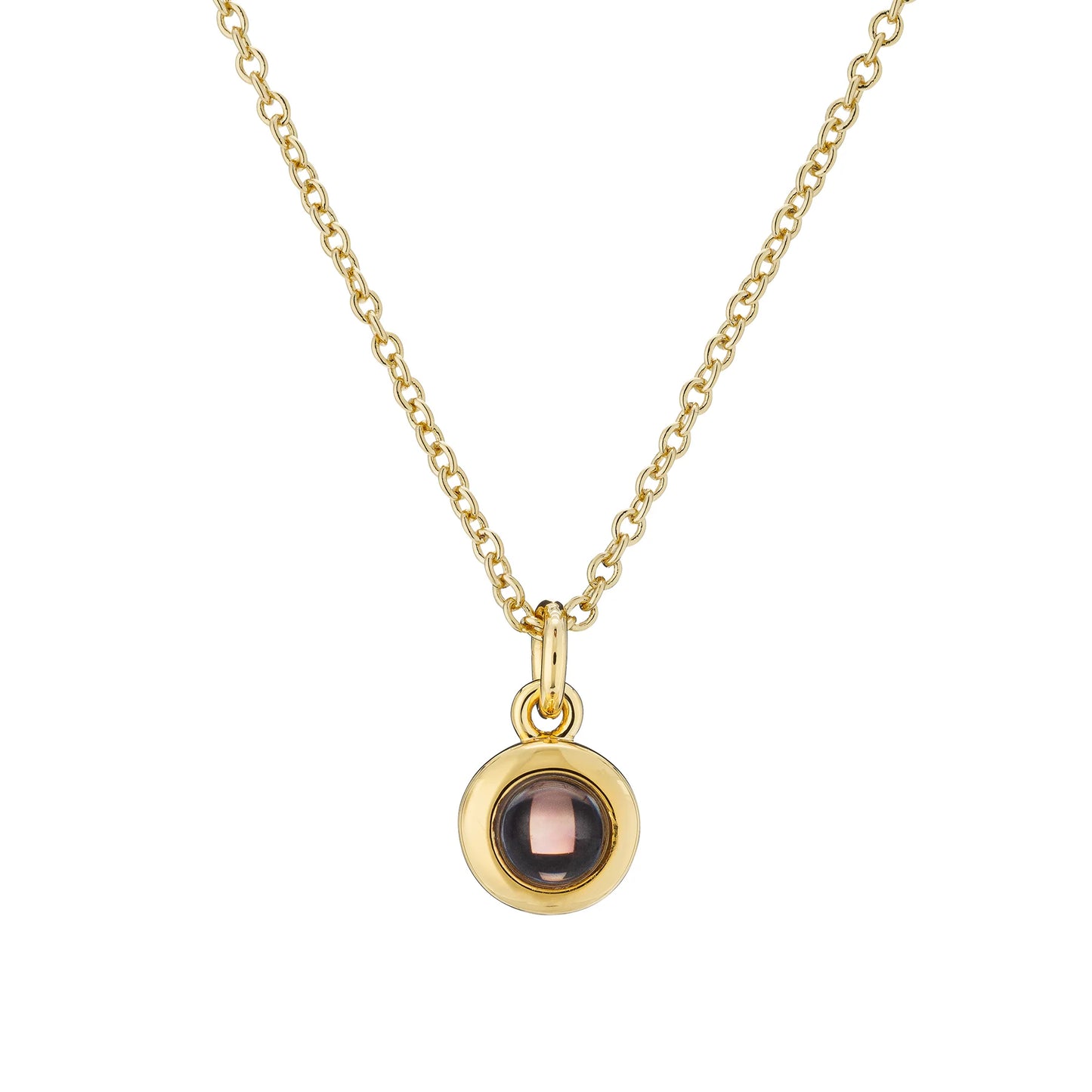 Personalized Circle Photo Projection Necklace