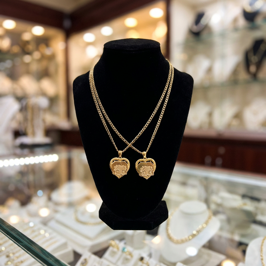 Betty Boop Heart Nugget Chain & Pendant
