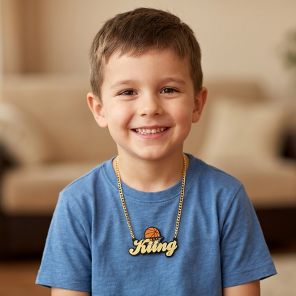 Kids Gold Cartoon Custom Name Jewelry