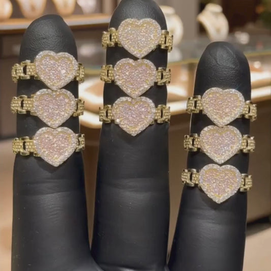 DMND HEART ROLEX RING