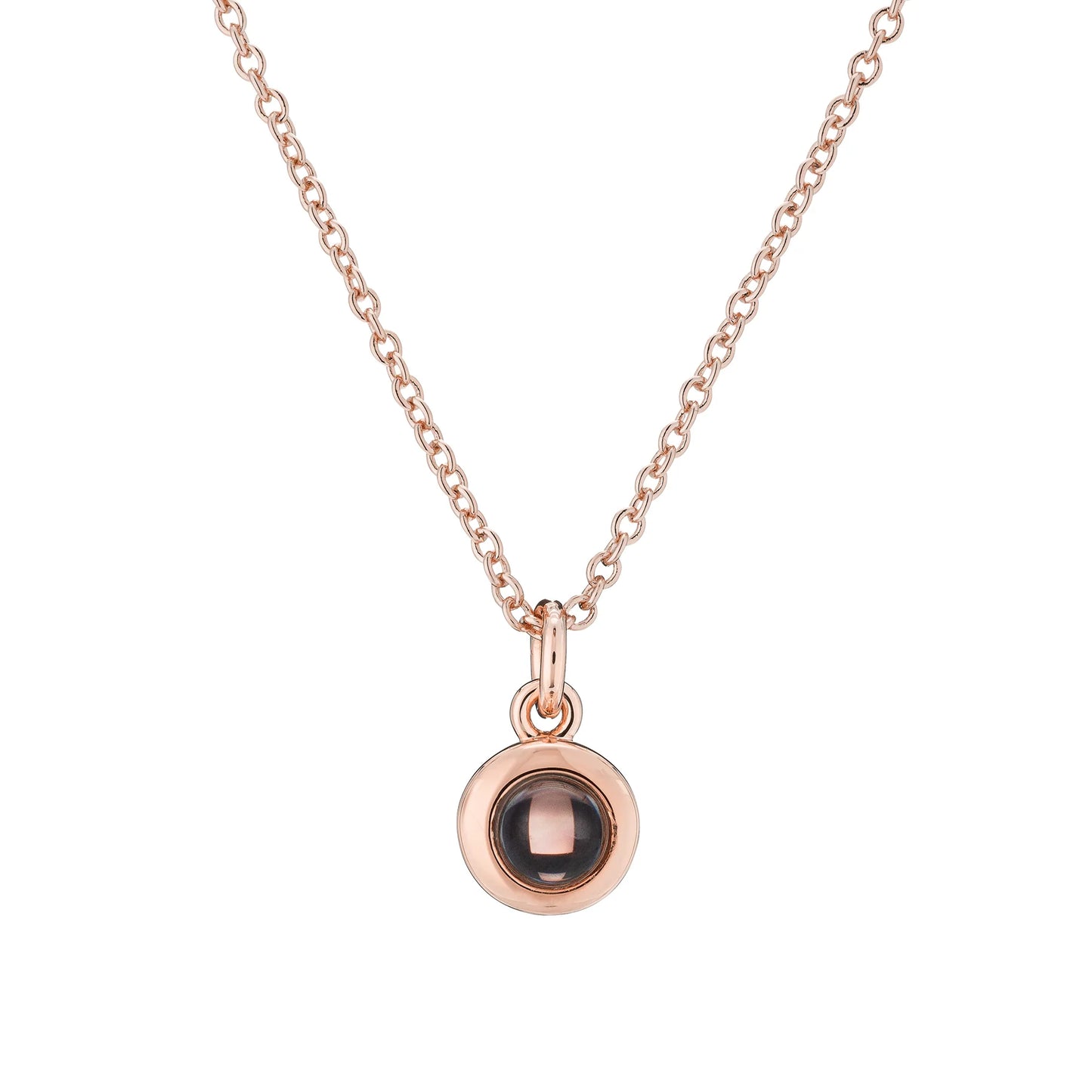 Personalized Circle Photo Projection Necklace